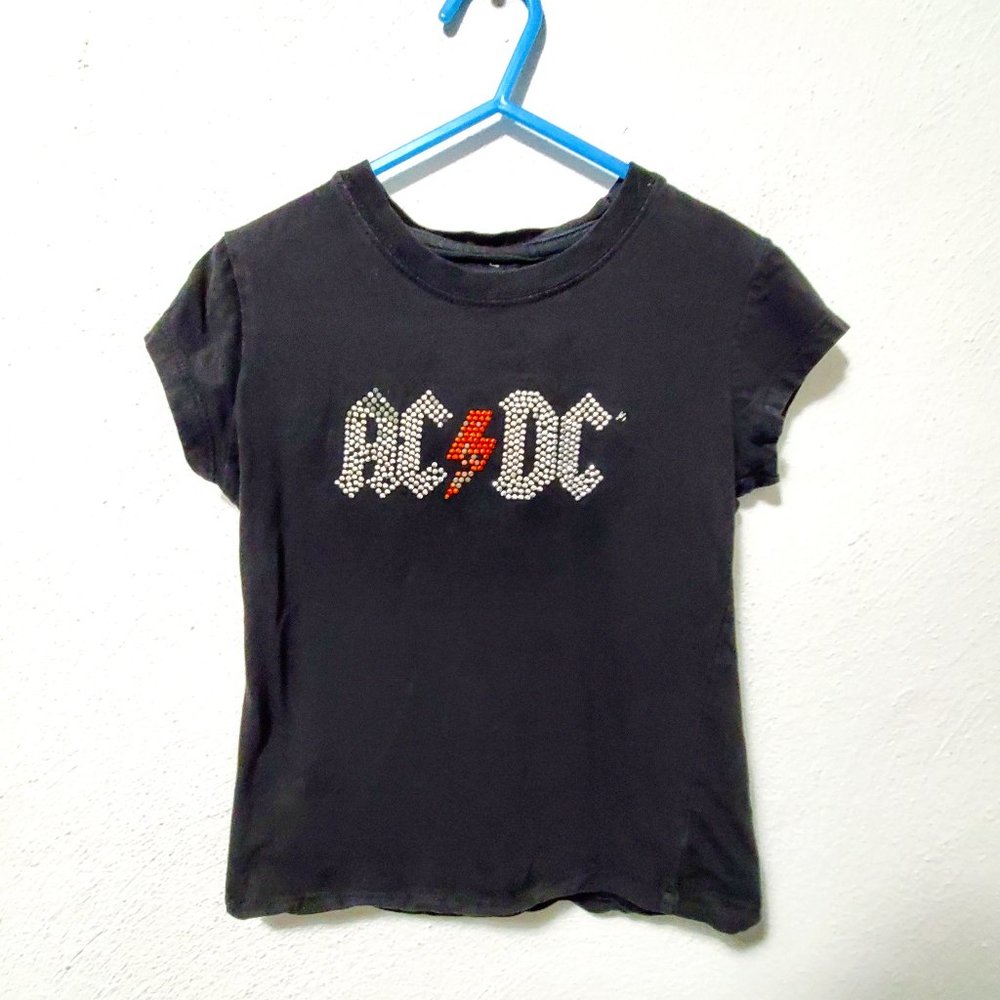 Rockware Girls black AC DC T-shirt Sz S